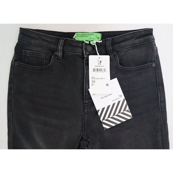 Free People x Sandrine Rose R1018-D104 Women Sz 26 Black Skinny Denim Jeans $175 - Picture 3 of 9